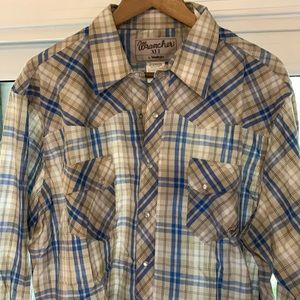 Button Pearl Snap Long Sleeve Shirt